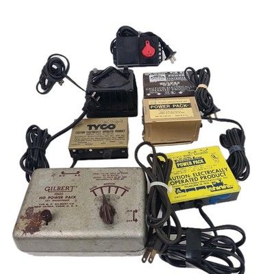  Set Of 7 Varied Brands Tyco Scale Train Transformer Power Pack Controller 3265