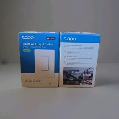 LOT OF2 Tp-link Tapo Smart Switch,Single-pole3way/4-way,Matter Compatible,Energy