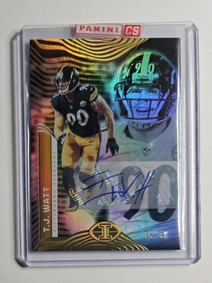 2022 PANINI GOLD NFL ILLUSIONS 6/49 AUTO TJ WATT PITTSBURGH STEELERS MINT! 📈💰⏫