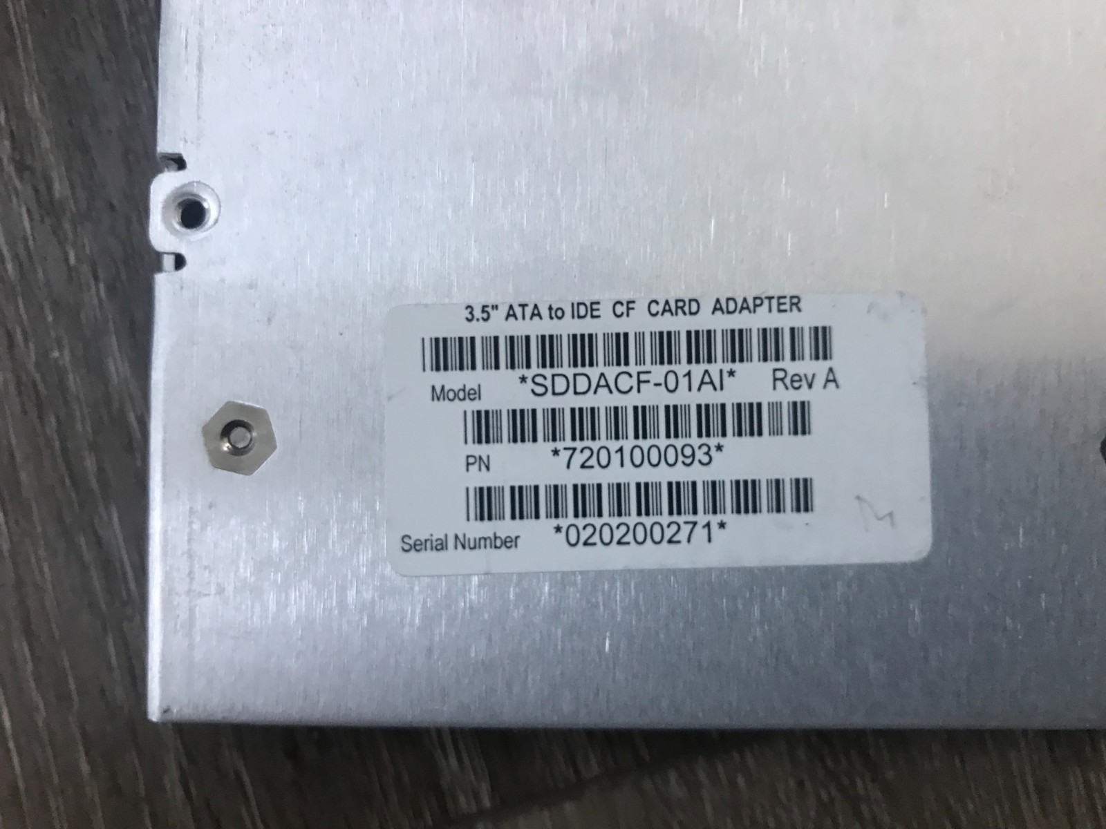 ADTRON SDDACF-01AI IDE  SOLIDSTATE DATA DRIVE CARD 720100093 REV A