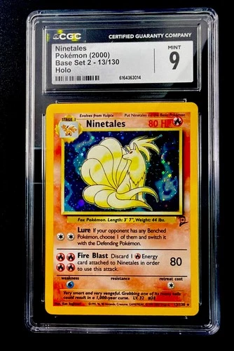 CGC 9 Ninetales 13/130 Holo Base Set 2 Pokemon Card