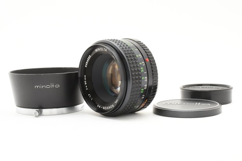 [Opt Mint w/Hood/Cap] Minolta MC Rokkor PF 50mm f/1.7 Manual MF Lens From JAPAN