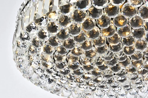 Elegant Lighting V2030F24/RC Maxime 9 Light 24"W Flush Mount Drum - Chrome - Picture 4 of 12