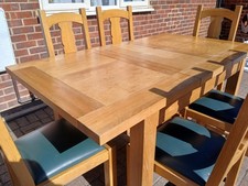 Solid Oak Extendable Dining Table And Chairs