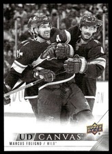 2022-23 Upper Deck UD Canvas Black and White Marcus Foligno Minnesota Wild #C164