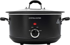 Image of Slow Cooker 3.5 Litre with Aluminium Bowl for Use on Hob, 3 Setting Andrew James