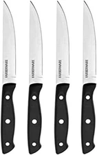 Farberware Triple-Riveted 4-Piece Steak Knife Set, High-Carbon Stainless Steel, 