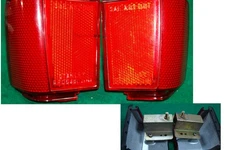 Goldwing 84 to 87 GL1200 Trunk Corner light reflectors, on mounts.