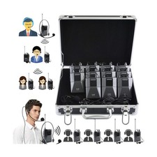 EXMAX EX-938 Wireless Headset Microphone Tour Guide System Interpreter Transm...