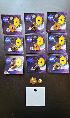 NASA Webb Space Telescope JWST Mirror Honeycomb Gold Tone Lapel Pin 10 Pins