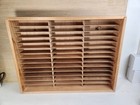 Vtg Napa Valley 42 Slot Wood VHS Video VCR Cassette Tape Wall Rack Shelf Holder