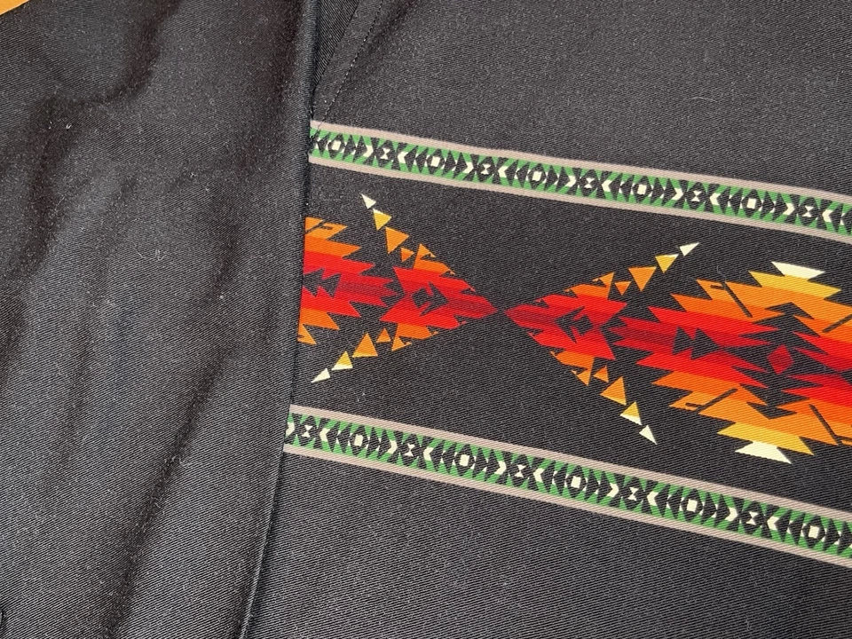 Camisa De Colección Pendleton Perla Snap Algodón Negra con Estampado Azteca del Suroeste XXL 2XL Usada Foto 4 de 4