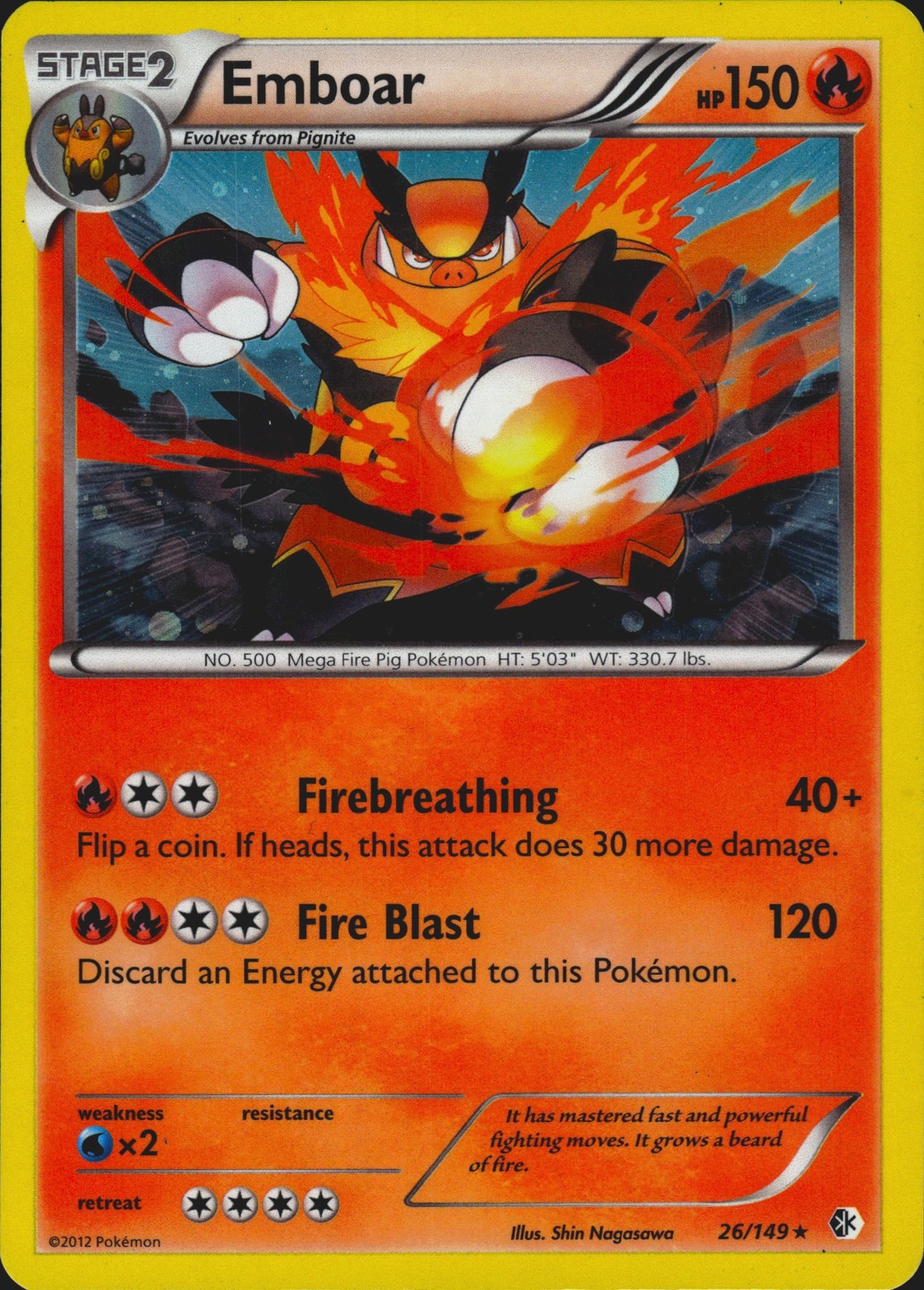 Emboar 26/149 (Cosmos Holo) Promo Blister Exclusives Pokémon Card NM