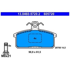Satz Bremsbeläge Bremsklötze vorne für Suzuki Samurai SJ | 952631