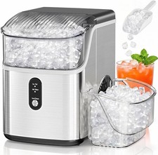 Nugget Ice Maker Countertop, 35lbs/24H, Soft Chewable Ice, Self-Cleaning, Fast