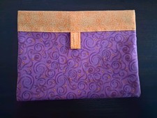 Snap Bag, Handmade, Purple Swirls