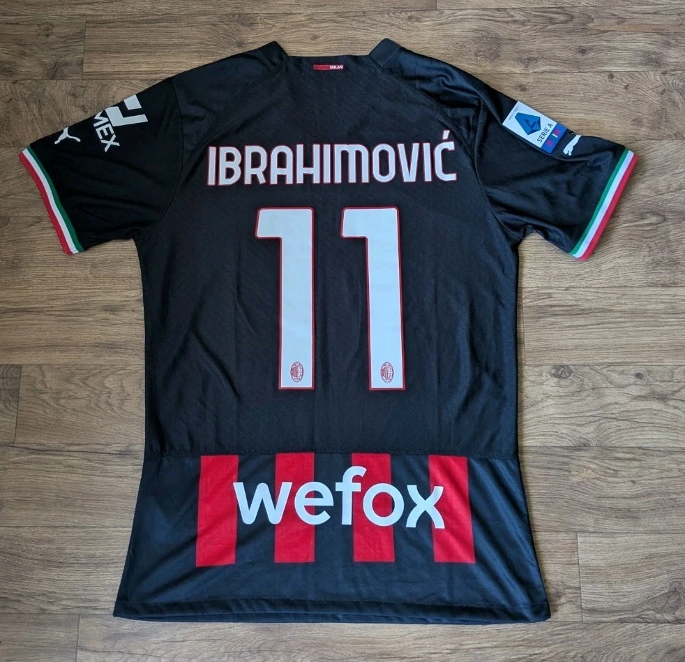 Zlatan Ibrahimovic AC Milan International Club Soccer Fan Jerseys