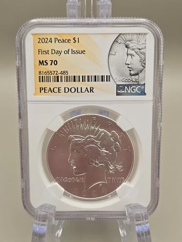 2024 Peace Silver Dollar $1 - NGC MS70 First Day Of Issue