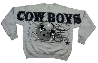 Dallas Cowboys NFL Sweatshirt Adult XL Big Logo Spell Out Vintage 90s (E)