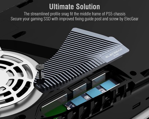 PS5 NVMe SSD Dissipateur de Chaleur EL-P5C Caloduc + Refroidisseur de Radiate... - Afbeelding 3 van 8