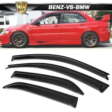 Fits 02-07 Mitsubishi Lancer 4PCS Window Visors Vent Rain Guard Smoke/Tined