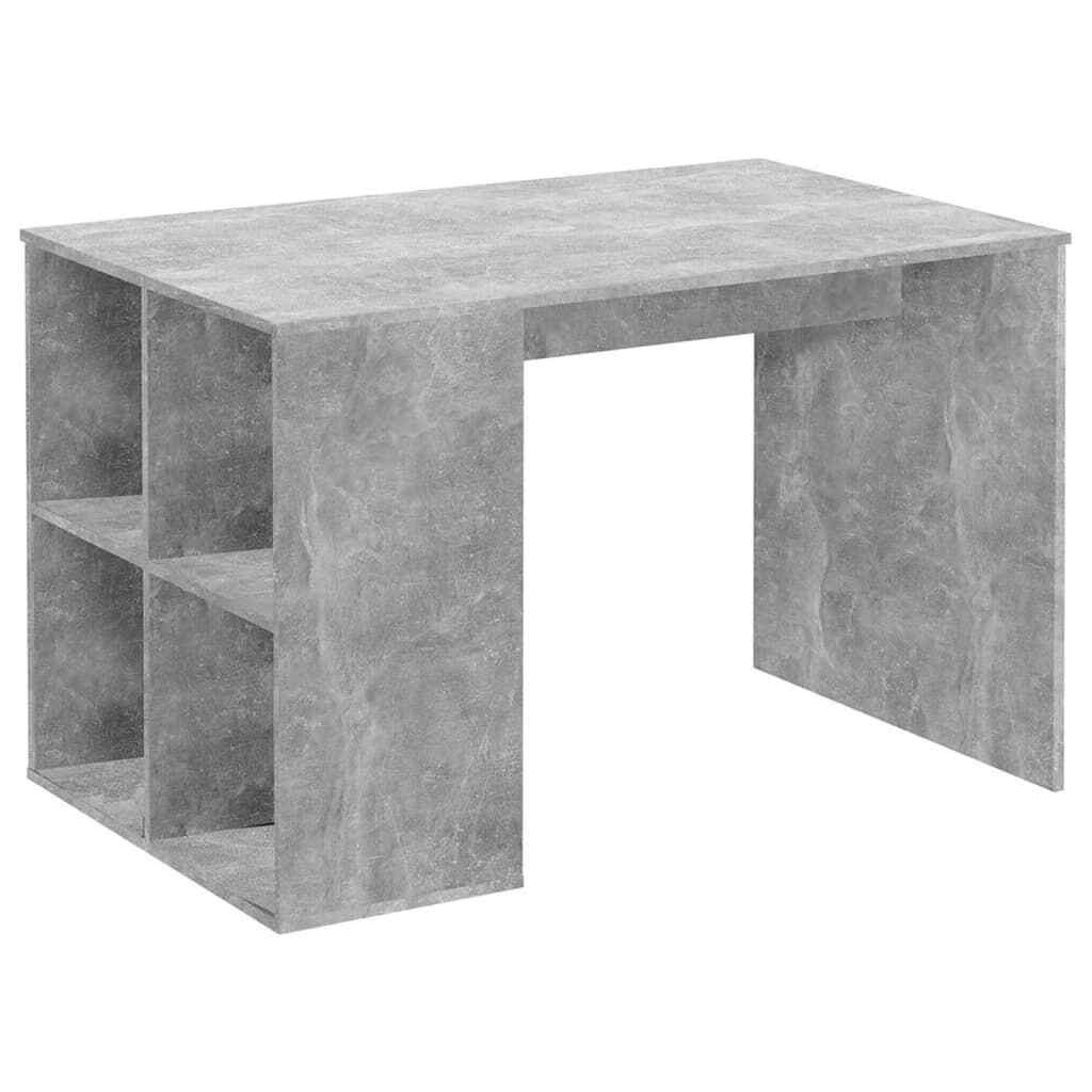 Bureau béton avec étagères 117x73x75 cm de style industriel pour bureau à domicile