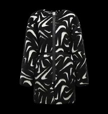 Nike Sportswear Loose High-Pile Jacket Black White FV8025-010 Womens Sizes XS-XL