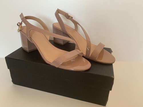 J.Crew Asymmetrical strappy sandals (60mm) in patent leather $178, size 8,  Nude | eBay