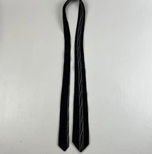 Gilchrist's Boston Mens 48" Skinny Tie Black & White