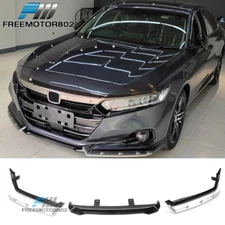 For 21-22 Honda Accord Sedan 4-Door Gloss Black PP Front Bumper Lip Splitter 5PC