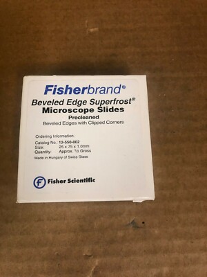 Fisherbrand 12-550-002 Beveled Edge Super frost Microscope Slides 