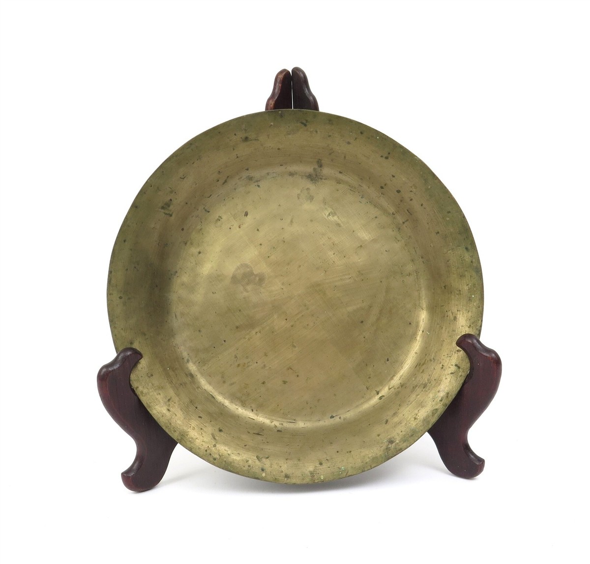 Antique Bronze Plate Chares Thaal Kansa Plate from Nepal 10.75