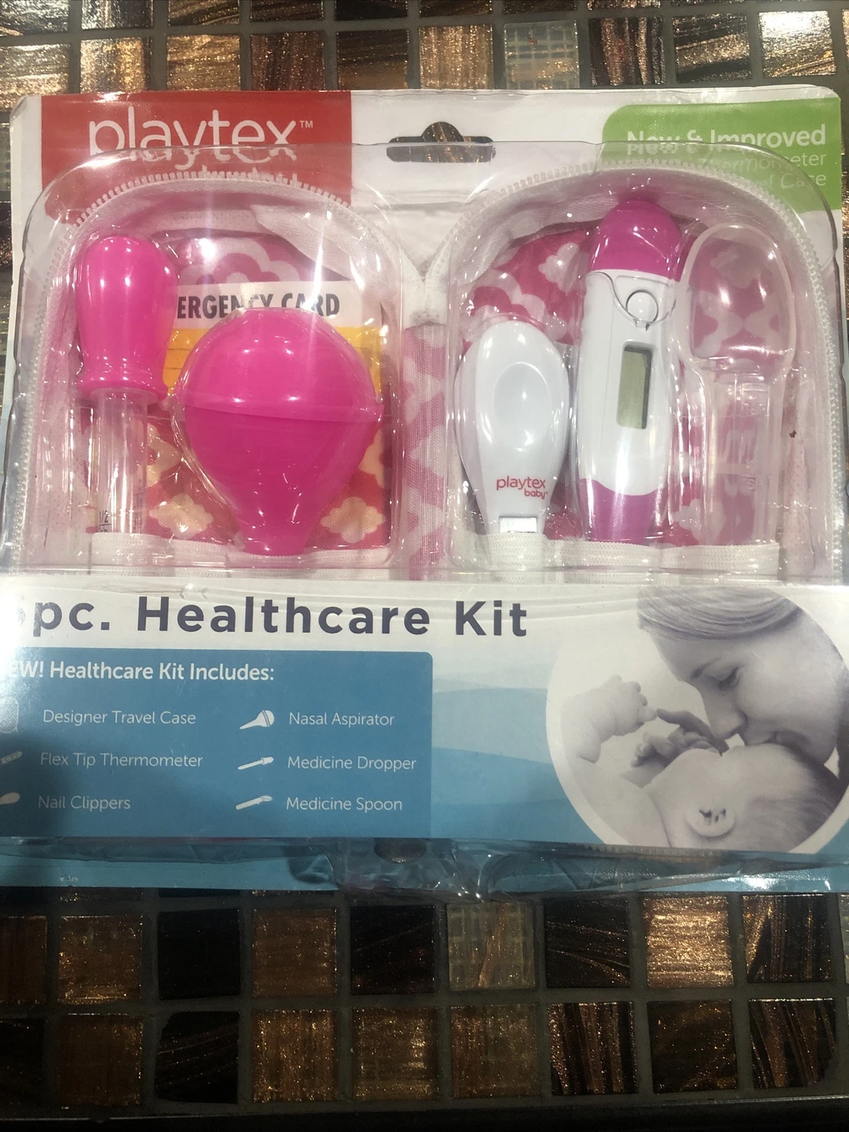 Playtex 6pc. Baby Healthcare Kit With Flex Tip Thermometer Nail Clippers etc.
Opens in a new window
