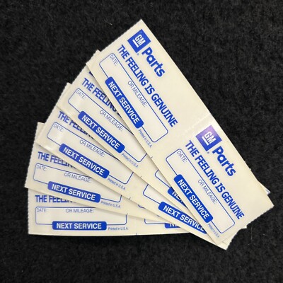 Vintage GM Oil Change Windshield Service Reminder Sticker Cling Lot Of 10
