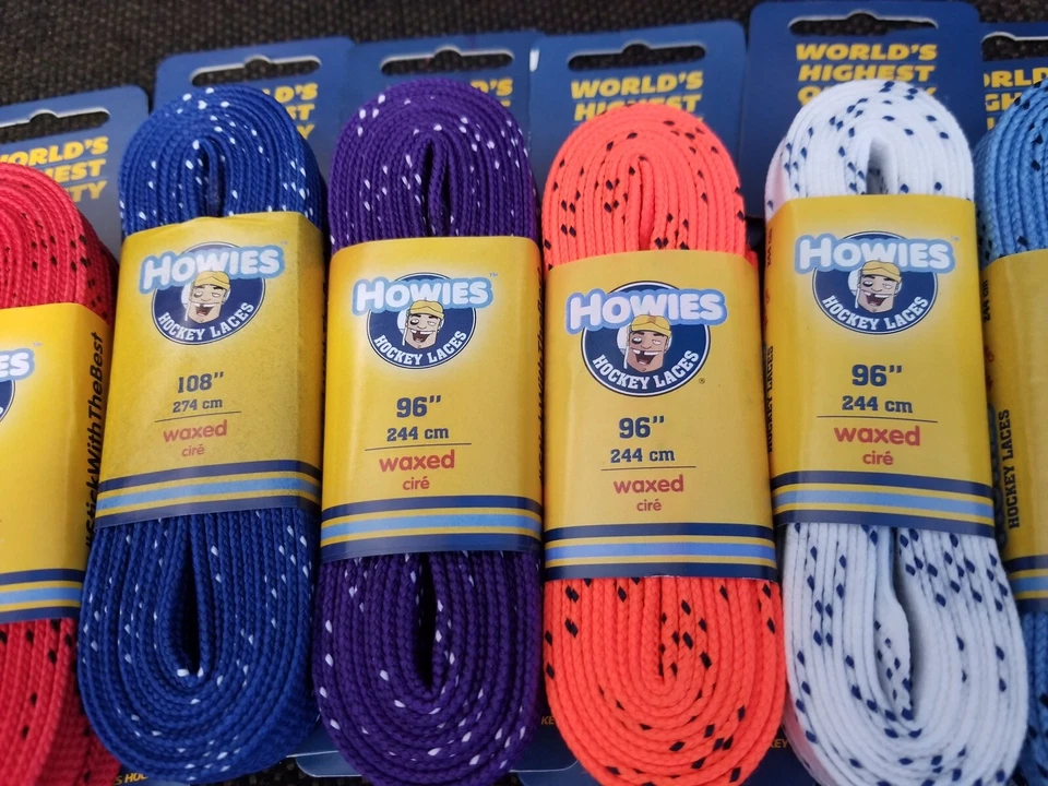 Cordones de hockey encerados Howie's - Nuevos - ¡Muchos tamaños y colores para elegir! Foto 3 de 4