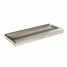 Stainless Steel Drip Tray - Surface Mount 12" x 5" No Drain Surface Mount Beer