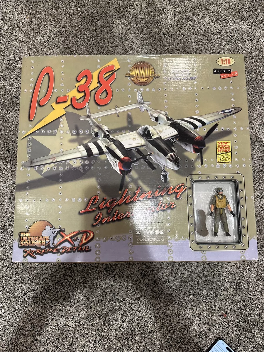 Ultimate Soldier XD P-38 Lightning interceptor 1:18 WW11 Airplane bomber 10128