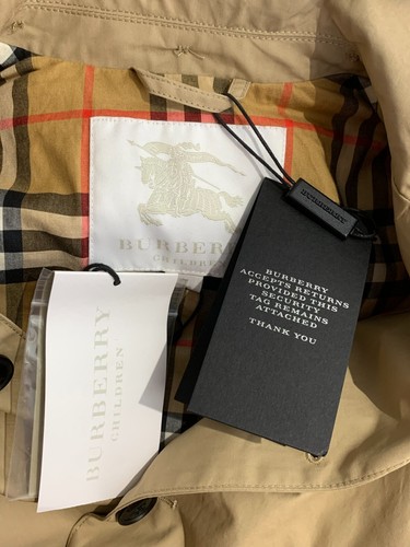 BNWT Burberry Mac trench Coat Age 2 Years NEW Bradley Vintage Honey Beige - Picture 9 of 14