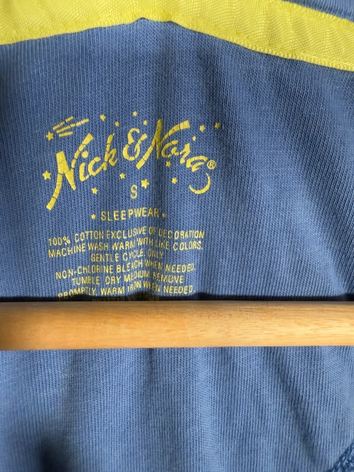 Nick And Nora Nightgown Women’s Size Small Monkeys Blue - Image 4 of 4