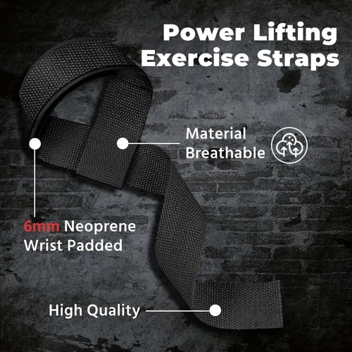 Lifting Straps, Weightlifting Straps, Deadlift Straps with Padded Neoprene for - Picture 6 of 7