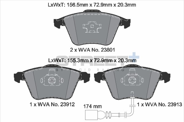 BremsbeläGe VW Passat B6 Variant (3C5) 3.6 FSI 4Motion Baujahr 09/05–11/10 Kw 20-image