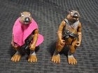 Vintage SPLINTER (1) Soft Head & (1) Hard Head 1988 Playmates TMNT Action Figure