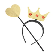 1 Set Princess Crown Headbands Heart Fairy Wand Girls Costume Accessories