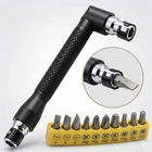 11 Piece Angled Cabinet Screwdriver Kit - Hard to Reach Stubby Short Handle Set