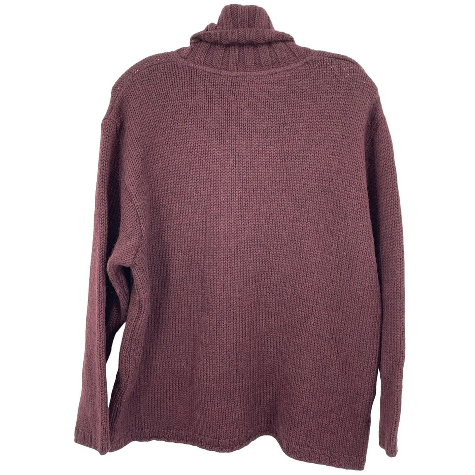 Suéter Giesswein Vintage Mujer 40 EE. UU. 10 Lana 3D Grueso Tejido Jersey Cuello Alto Foto 2 de 4