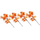 4 Pcs Plastic Simulation Maple Leaves Faux Leaves for Room Decoration