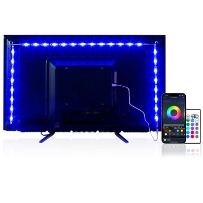 LED Strip Lights 8.2 Ft USB TV Backlight Kit Remote 16 Color 5050 HDTV Bias