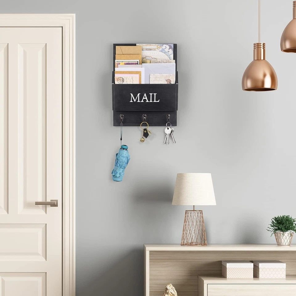 Vintage Wooden Mail Sorter Wall Mounted - Image 4 of 4