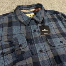 The Normal Brand Mountain OverShirt Womens Small Double Blue Plaid Outdoors NWT