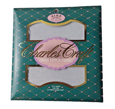 Charles Craft AIDA 14 Count Dove Grey Cross Stitch Fabric 12" x 18" Cotton Gray